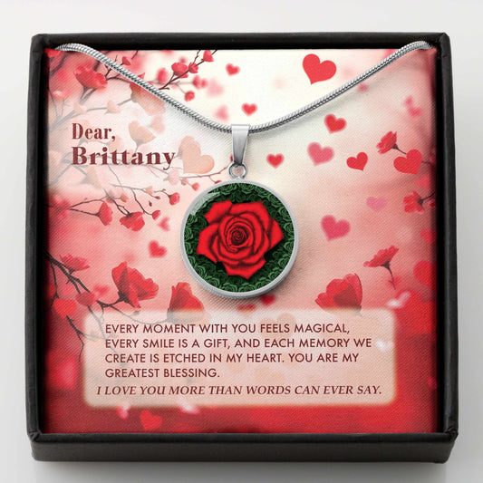 Love Beyond Words - The Love Rose Pendant