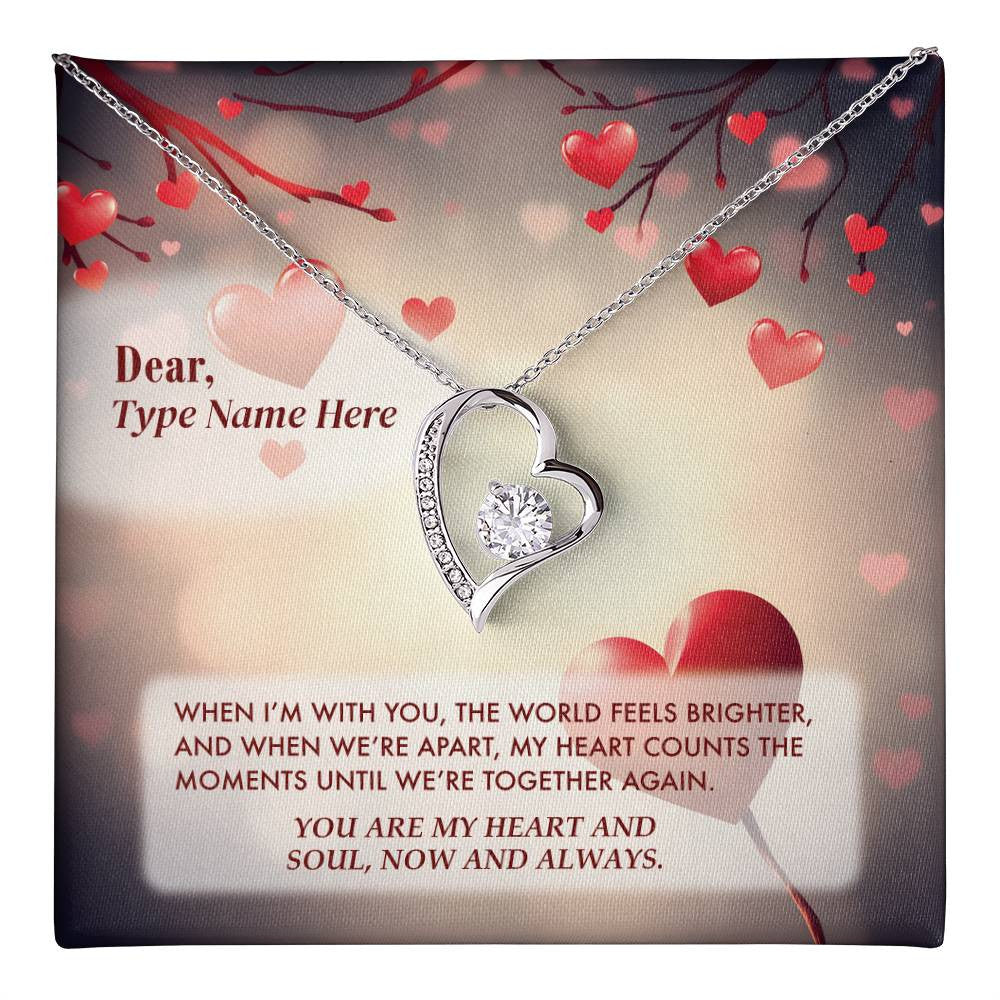 Together Always - Forever Love Necklace With Personalize Message Card