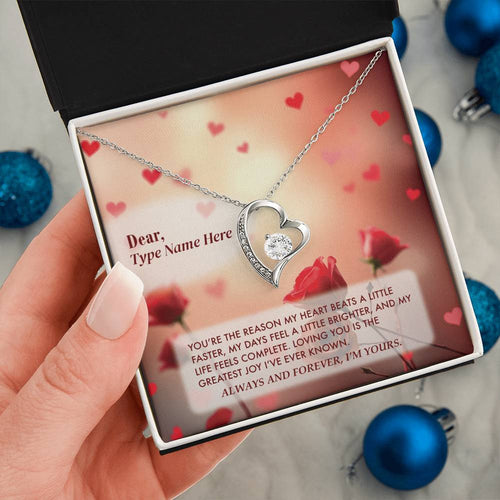 Always Yours - Forever Love Necklace Personalize Message Card