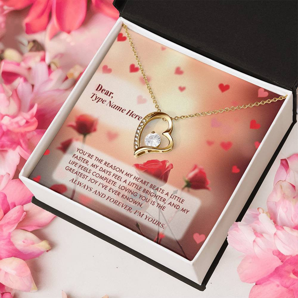 Always Yours - Forever Love Necklace Personalize Message Card