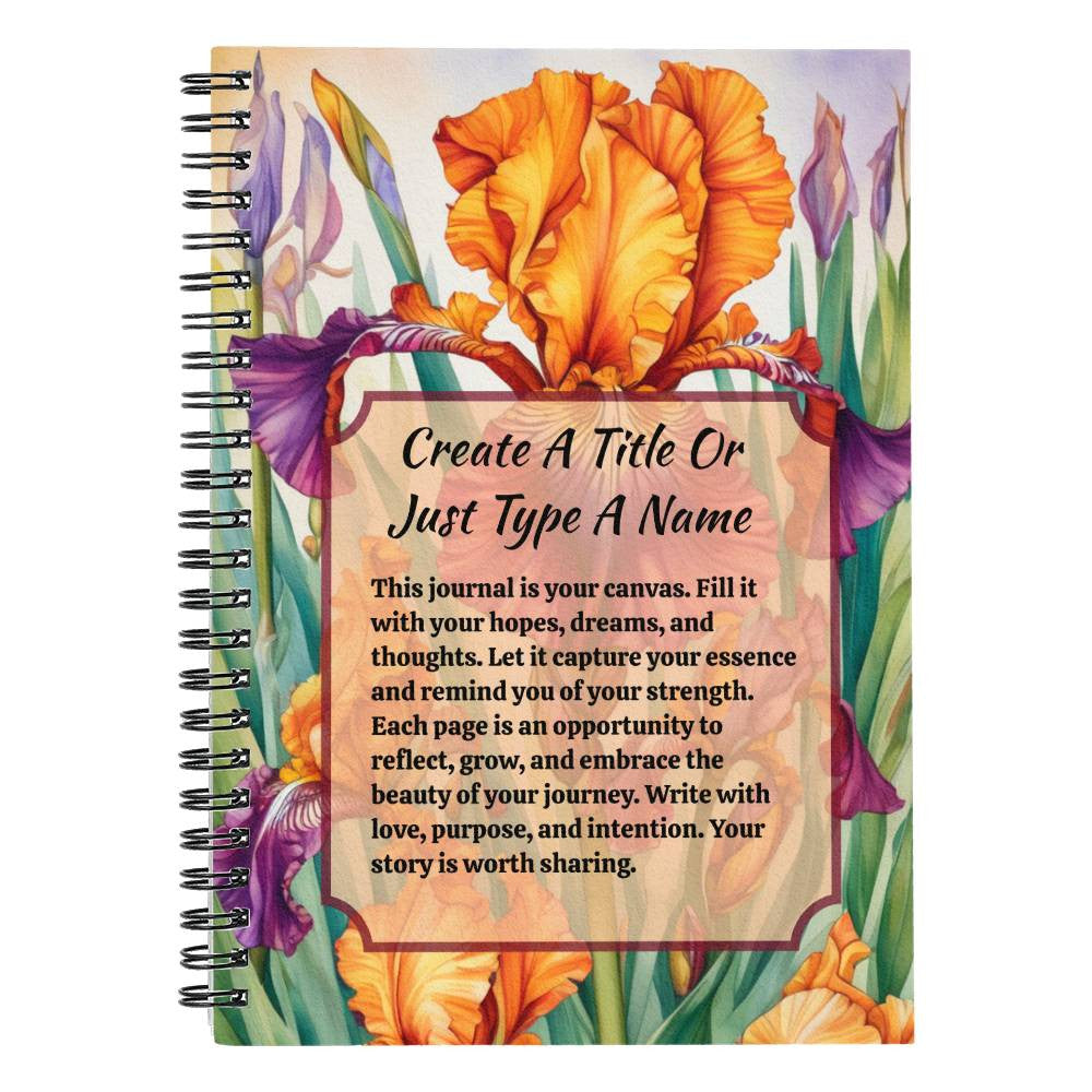 Iris 6"x8" Spiral Notebook - Personalize It