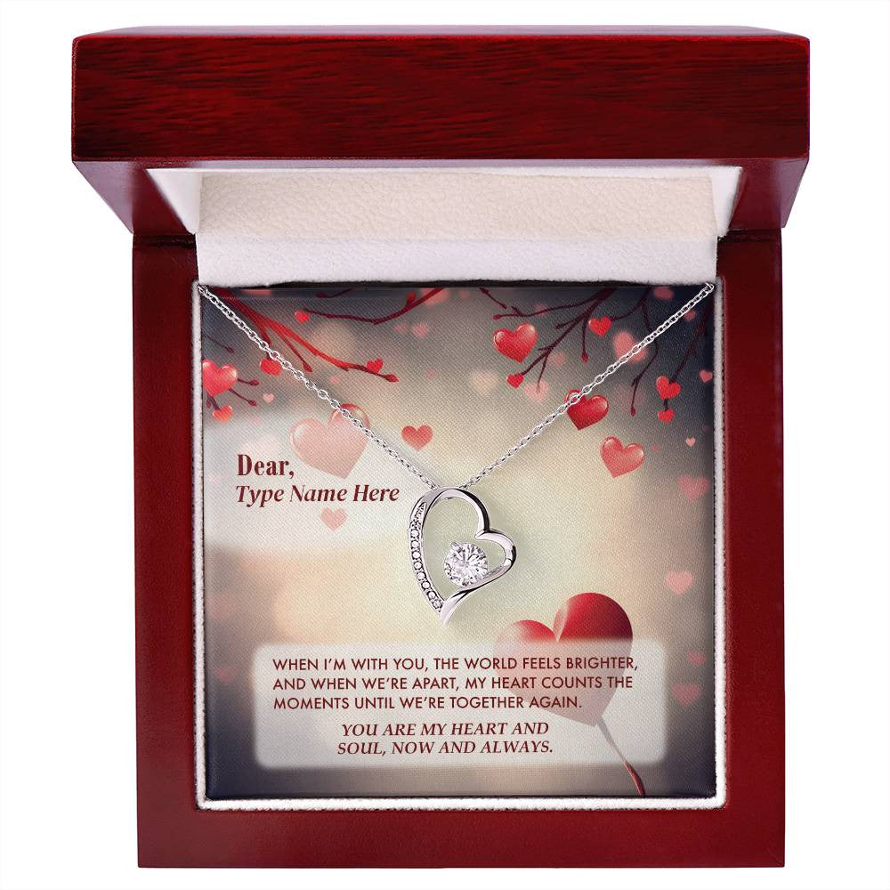 Together Always - Forever Love Necklace With Personalize Message Card
