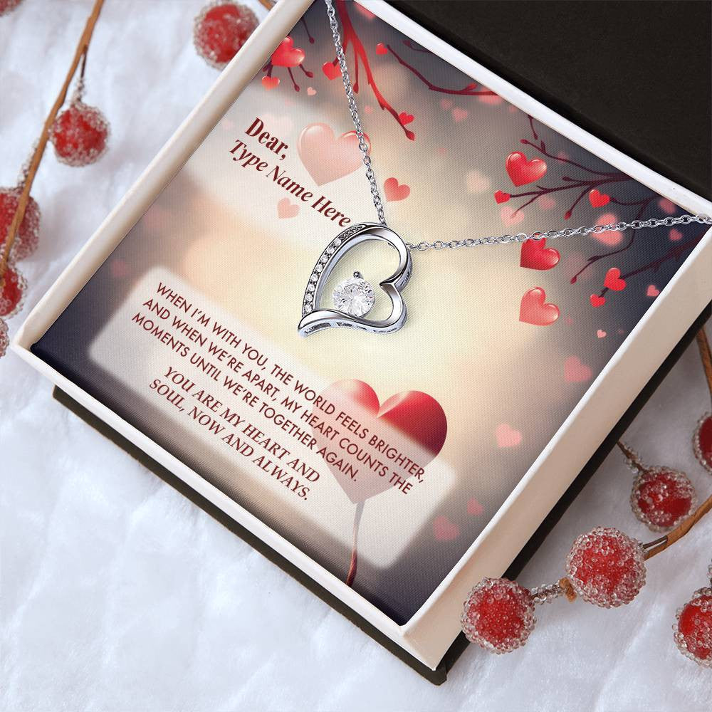Together Always - Forever Love Necklace With Personalize Message Card