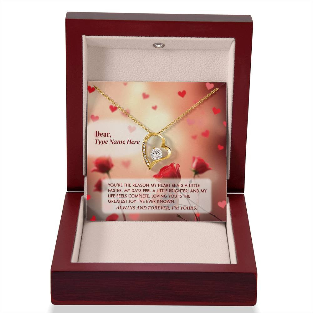 Always Yours - Forever Love Necklace Personalize Message Card
