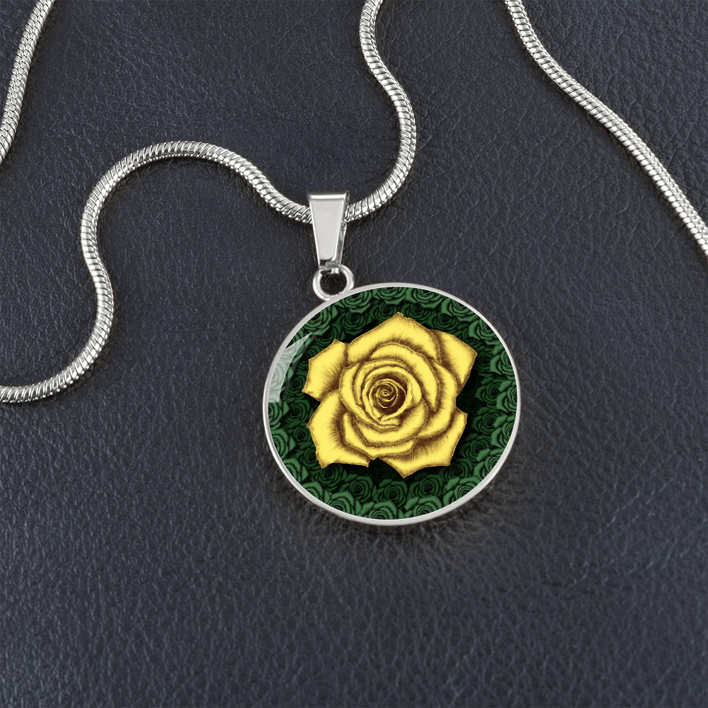 A Timeless Connection of Friendship - The Yellow Rose Friendship Pendant Necklace