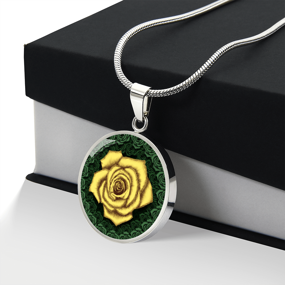 A Timeless Connection of Friendship - The Yellow Rose Friendship Pendant Necklace