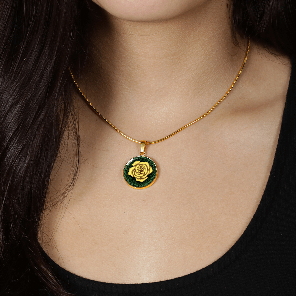 A Timeless Connection of Friendship - The Yellow Rose Friendship Pendant Necklace