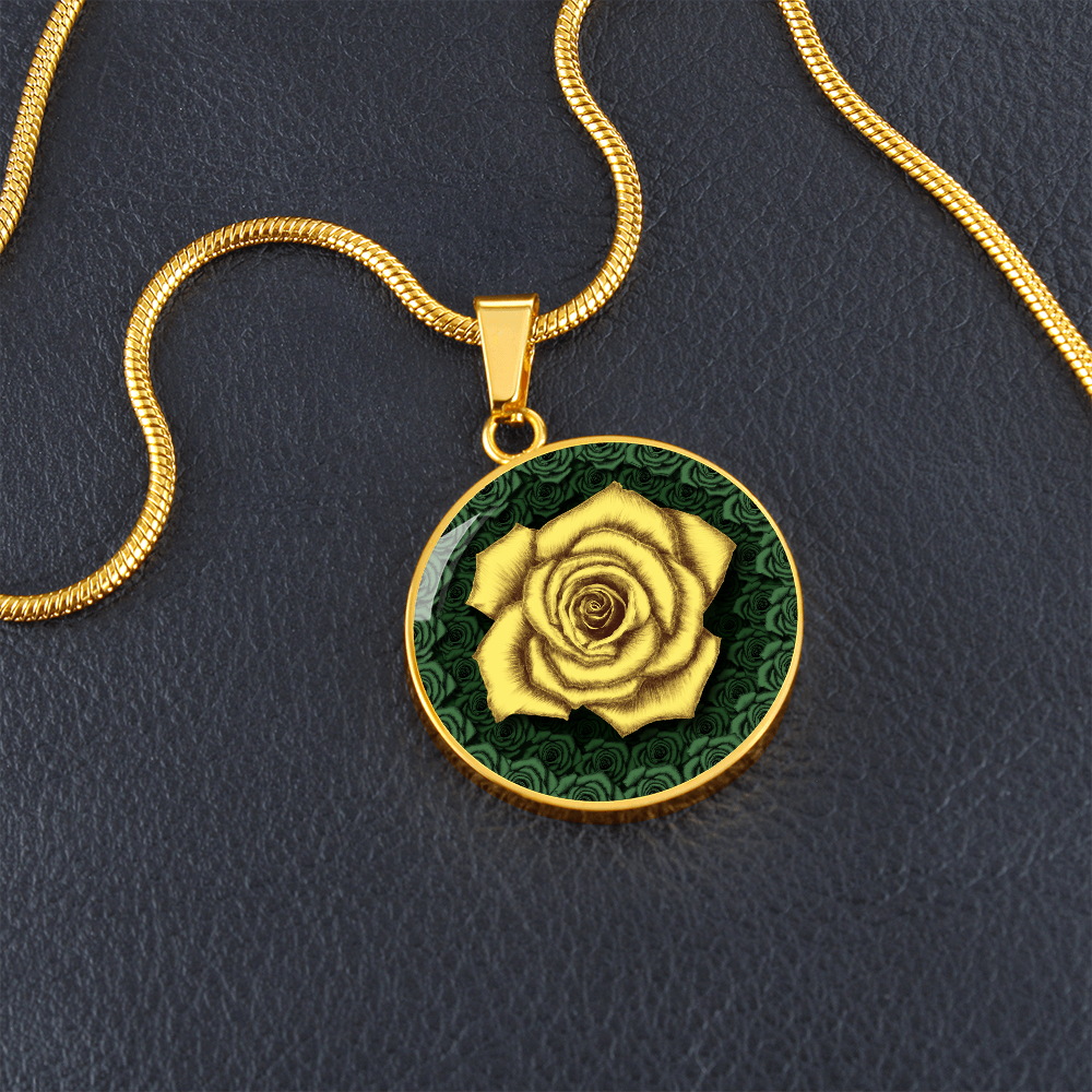 A Timeless Connection of Friendship - The Yellow Rose Friendship Pendant Necklace