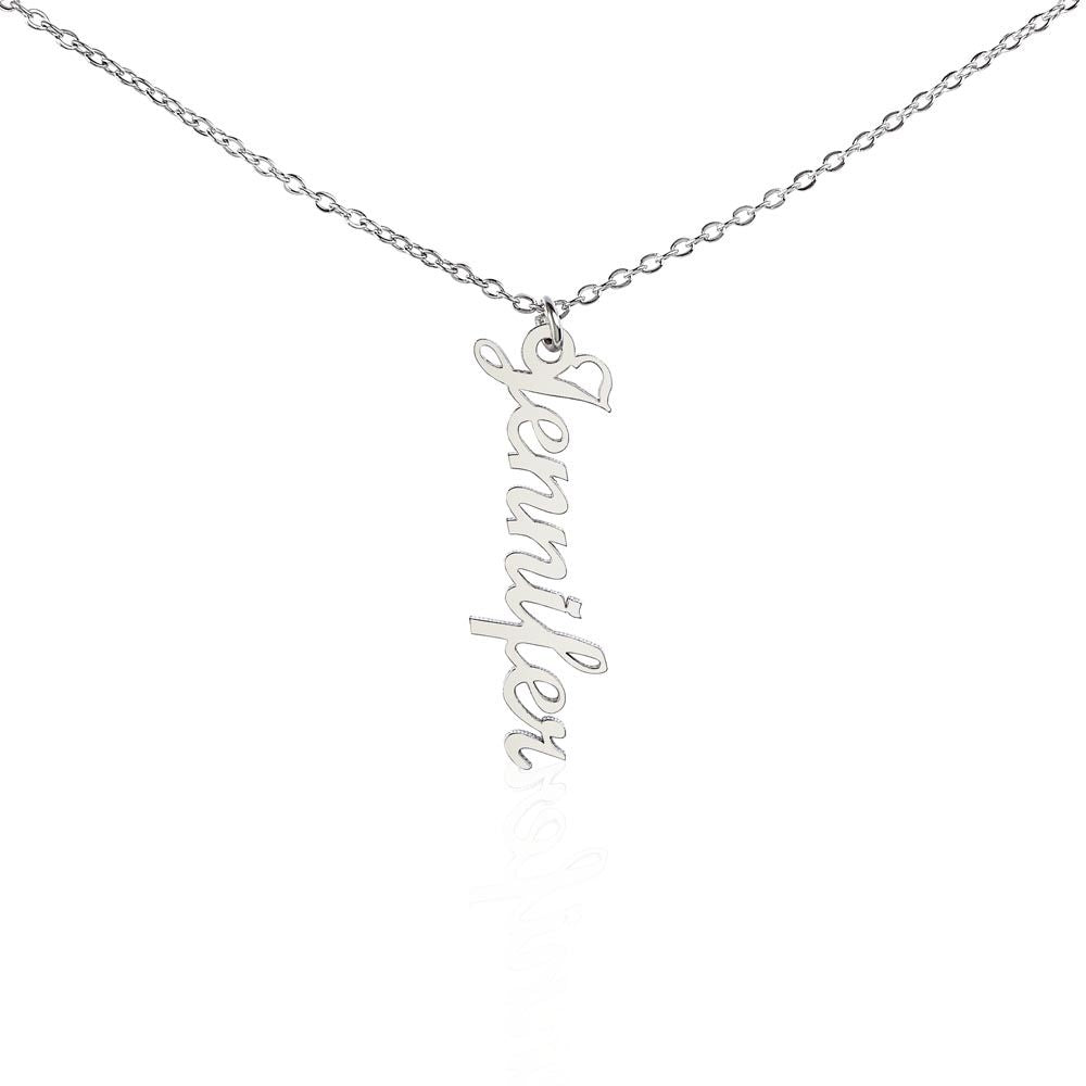 Personalized Vertical Name Charm Necklace