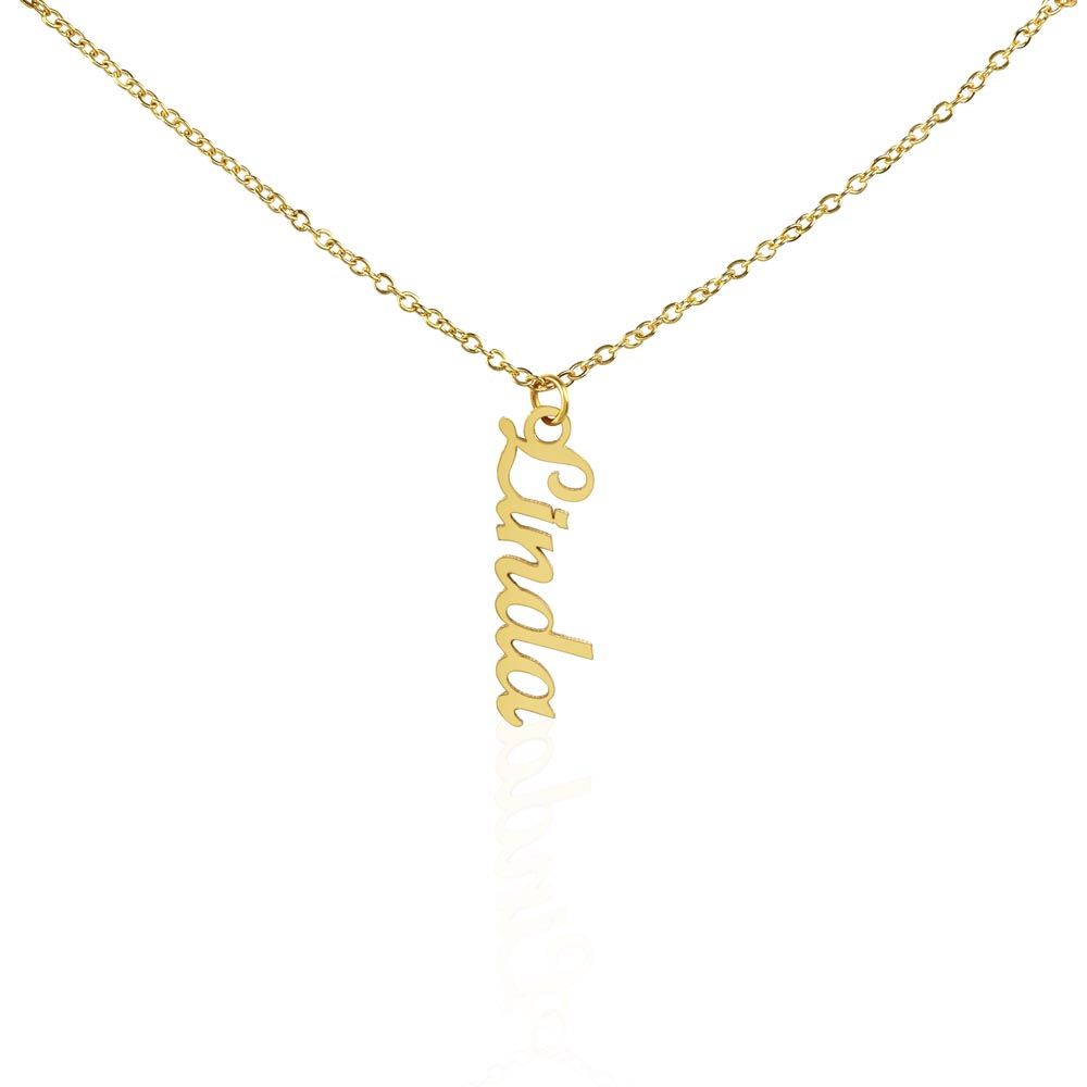 Personalized Vertical Name Charm Necklace